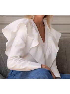 NWT Rosae Paris Le Cesaire Sweatshirt top cream white Chantilly 6 Canva36 bust37